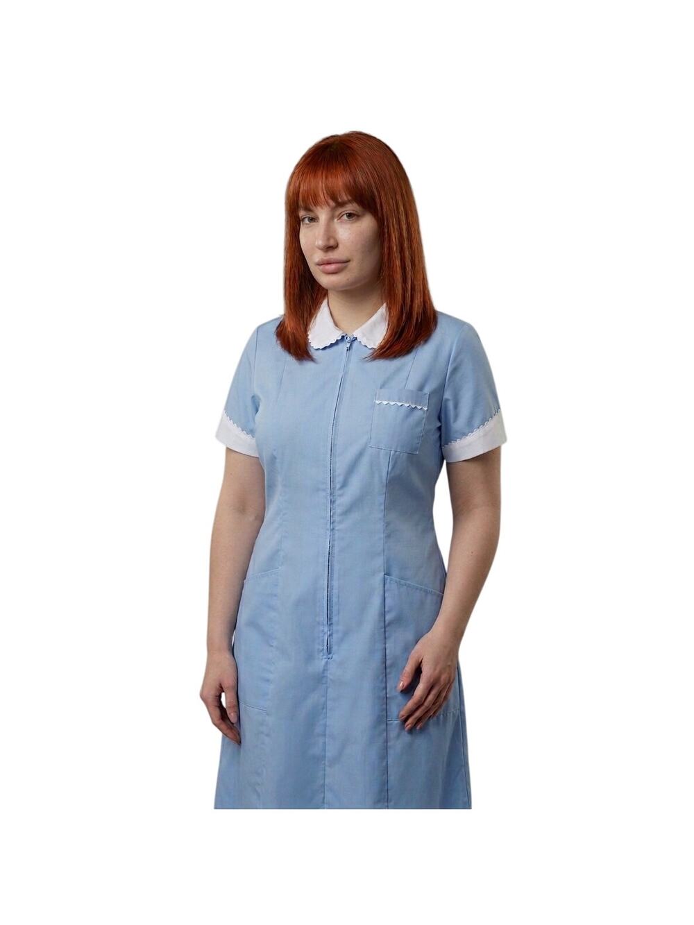 Maid Uniform Dress Size 12 L Collar & Cuffs Cosplay ROCKABILLY TV Sissy